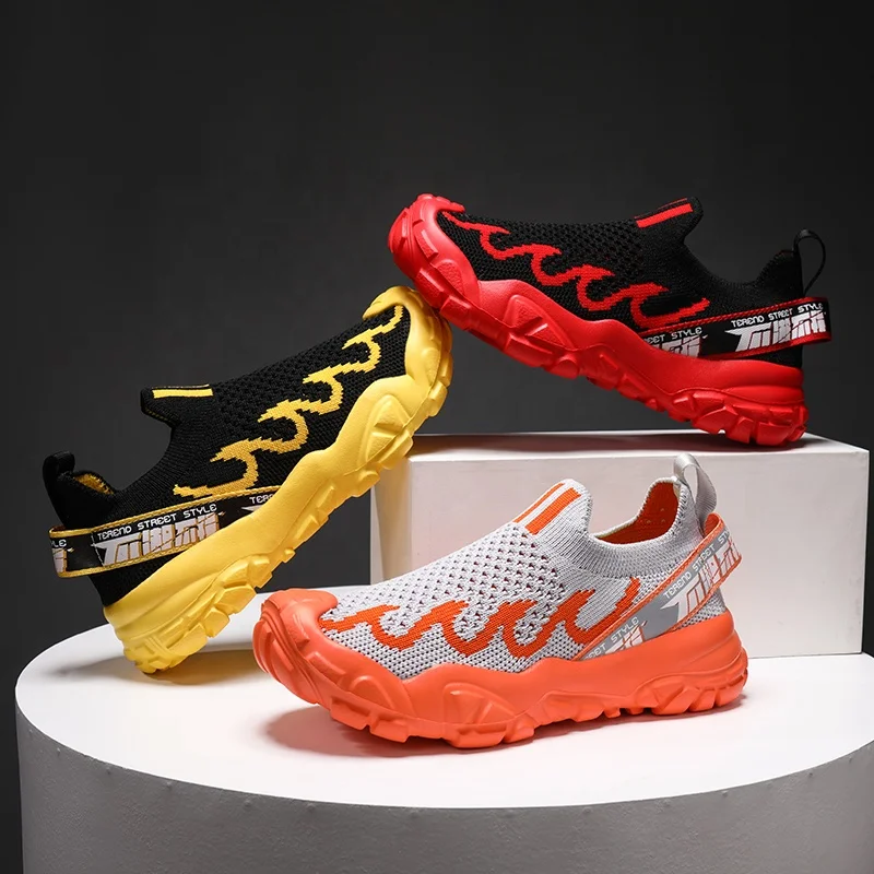 

Kid Running Sneakers Children Casual Kids Shoes for Boys Girls Sneakers Breathable Anti-Slip Soft Soled Spring Summer sock Shoes