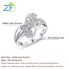 Wholesales Classic 4A Cubic Zirconia Gemstone 925 Sterling Sliver Engagement rings jewelry women