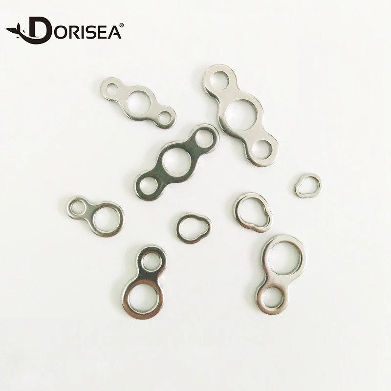 

DORISEA 304 Stainless Steel Tippet Ring Fly Fishing Line Solid Ring Seamless Single Connecting Ring