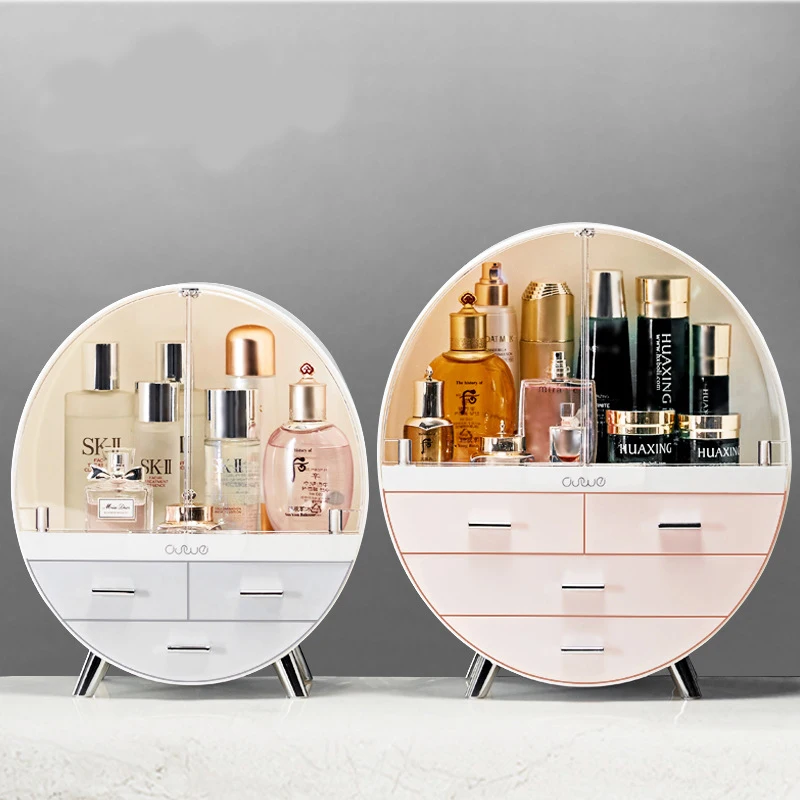 

Wholesale Best Price Plastic Makeup Organizer Storage Box, Pink,sliver