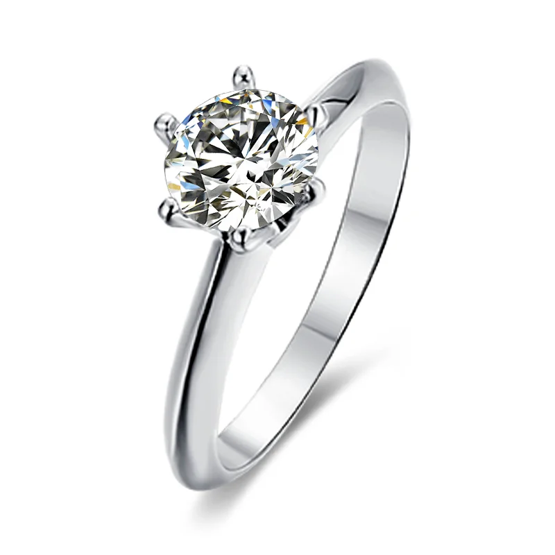 

YT Jewelry 1ct Custom 925 Silver plated Loose Moissanite Diamond jewelry Ring