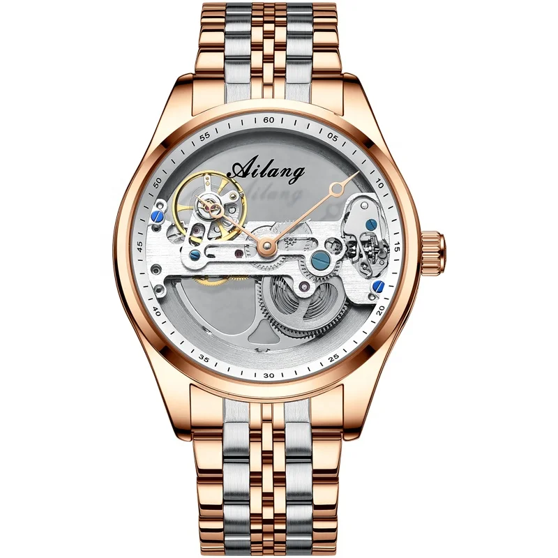 

YD AILANG mechanical watch double-sided hollow transparent waterproof men's automatic watch