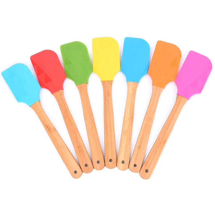 

Heat-Resistant Odor-Resistant Non-Stick Silicone Spatula With Wooden Handles, Pantone color