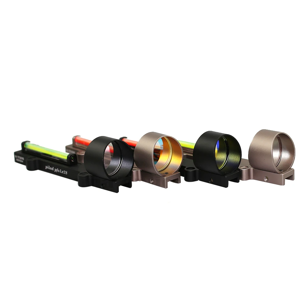 

Red/Green Fiber Red Dot Sight 1x28 Collimator Sight Fit gun Rib Rail Vent Rib/Rail Screw Mount Works
