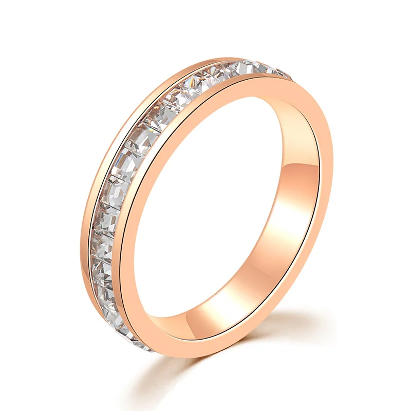 

Hainon Fashion Simple Full CZ Ring Jewelry Women 18K Gold Plated Stainless Steel Ring wholesale