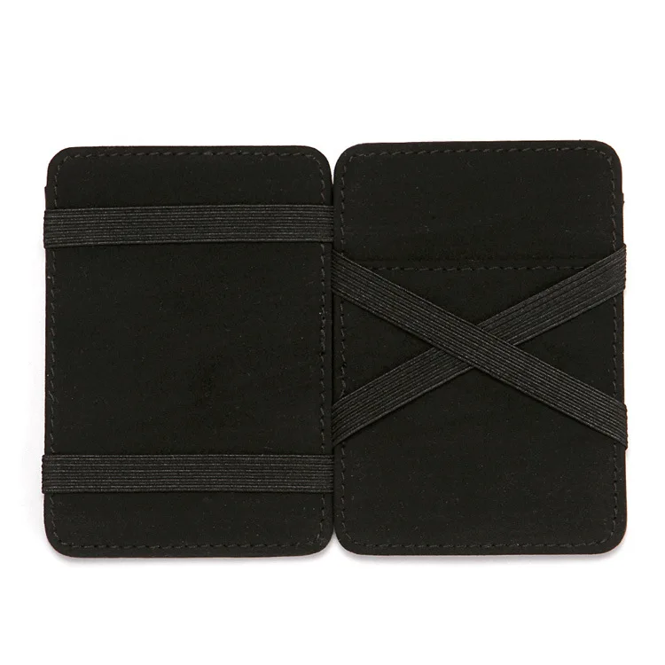 

New style PU leather flip magic wallet men's simple card bag coin purse men's wallet, 2 colors
