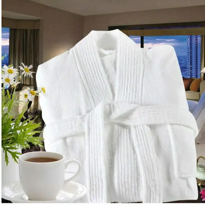 100% Cotton White Velvet Hotel Quality Luxury Bathrobe Bath Robe ...