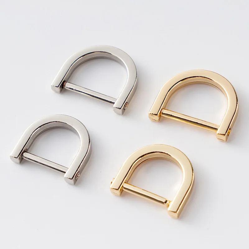 BC020 New Design Fashion Diy Accessories Part Detachable Purse Hardware Metal D Shape Ring D Ring With Screw for Bag
