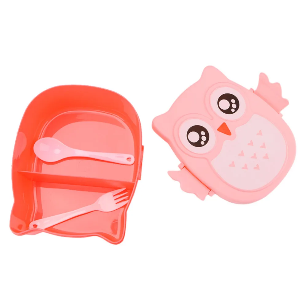 

Cartoon Owl Lunch Box Food Container Storage Portable Kids Student Lunch Box
