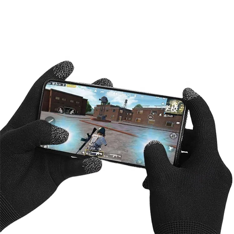 

Silver Fiber Game Gloves Mobile Phone Sensitive Touch Screen Gloves Professional Phone Gaming Gloves