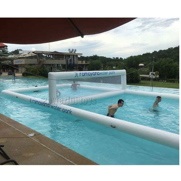 

Inflatable water Volleyball court waterpark floating tv sport games, Customized color