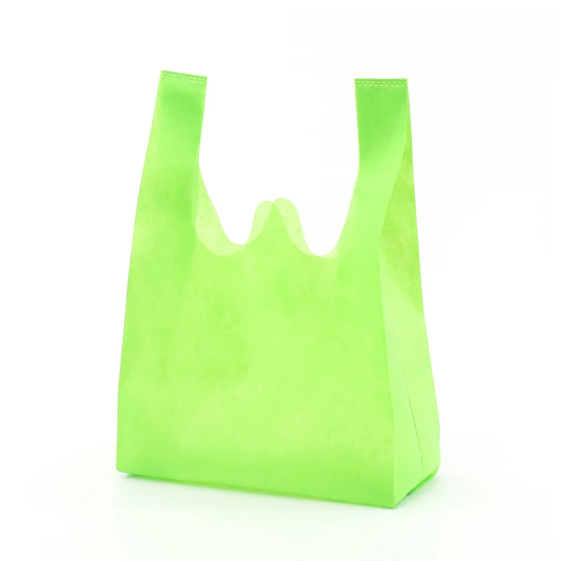 

Promotional Standard Size Reusable Handle Ultrasonic W Cut Non Woven Shopping Bag, Customized