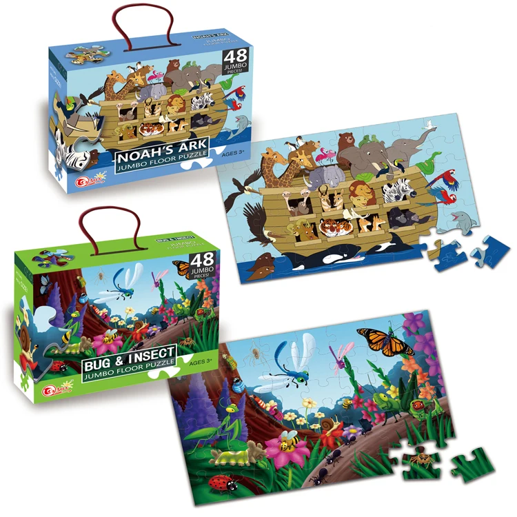 

STEM Toy 48 Jumbo Piece Jigsaw Puzzle Toy for Kids Paper Puzzle Toys Set