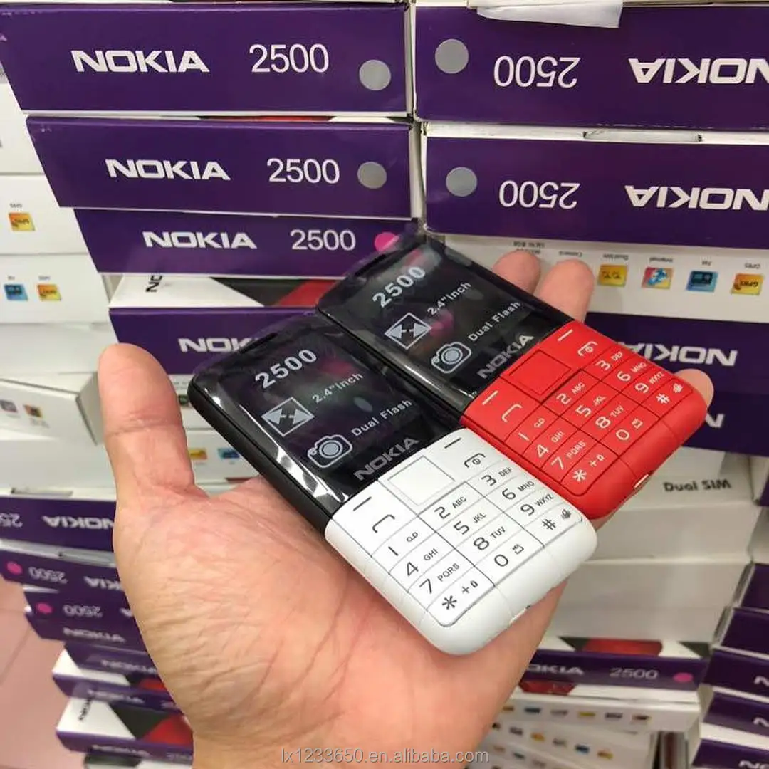 

Wholesale Nokia 2500 2G Mobile Phone Keypad Basic Model Phones Unlocked GSM Nokia Cell Phones