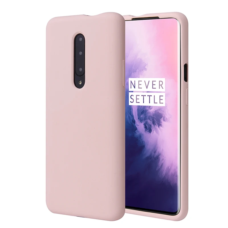 Silicone Cell Phone Case Cover For OnePlus 1+7 Silicone Case Genuine Liquid Ge Rubber Mpbilephone Cover Case For OnePlus 7