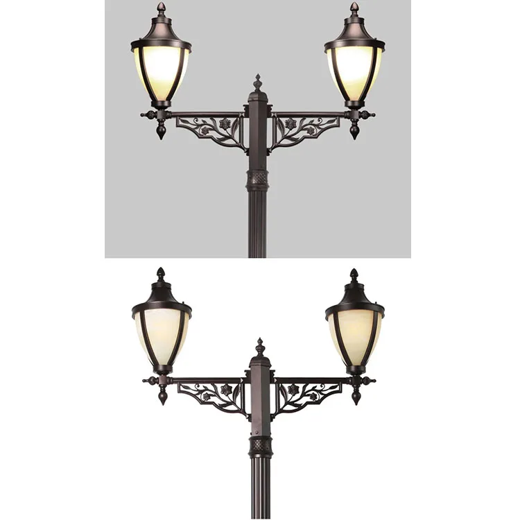CE Decorative outdoor post top light pole street lighting antique led garden light