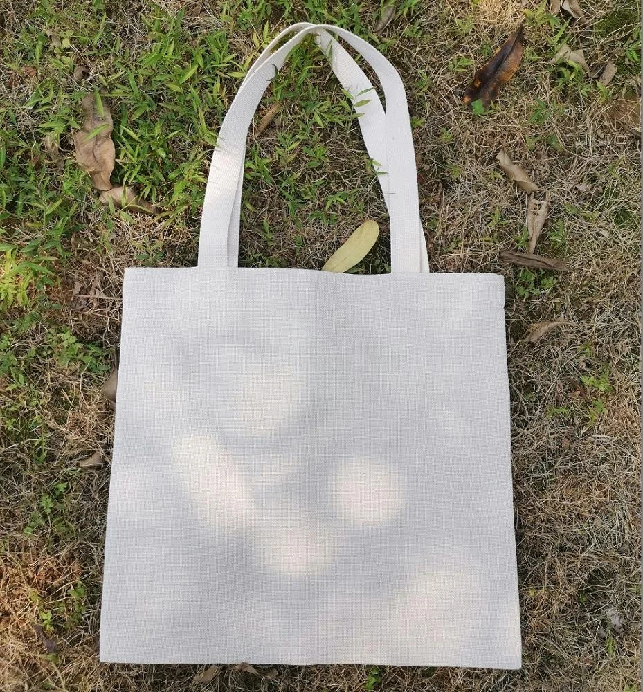 

Wholesale Plain Polyester Linen Totes Bag Blanks 40x40 CM Large Sublimation Burlap Causal Bag