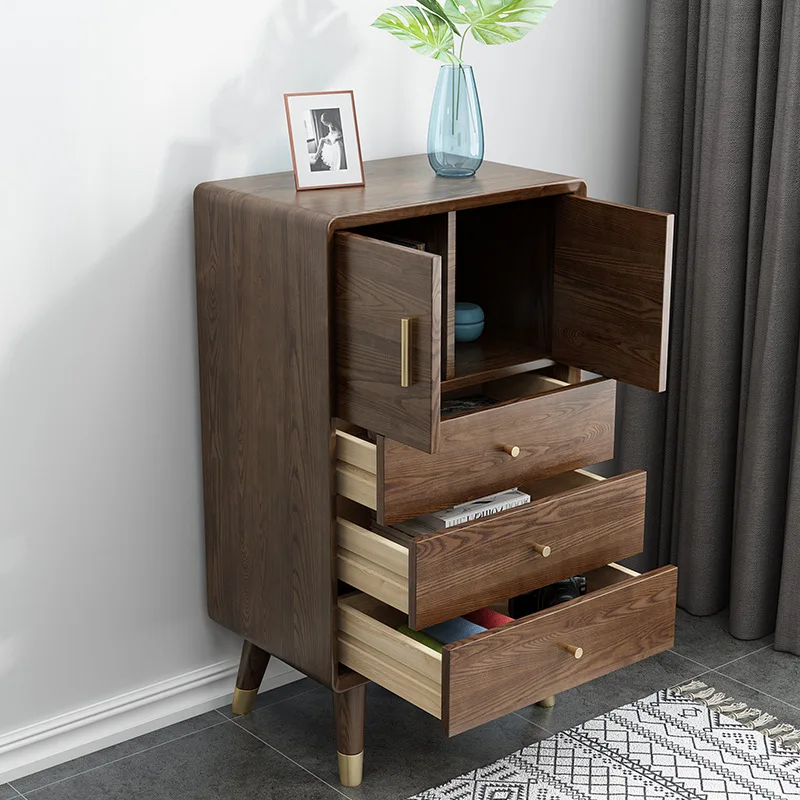 product-BoomDear Wood-2020 Hot Sale Eco-Friendly walnut color Cheap Tall Storage Cabinet Wooden 3dra-2