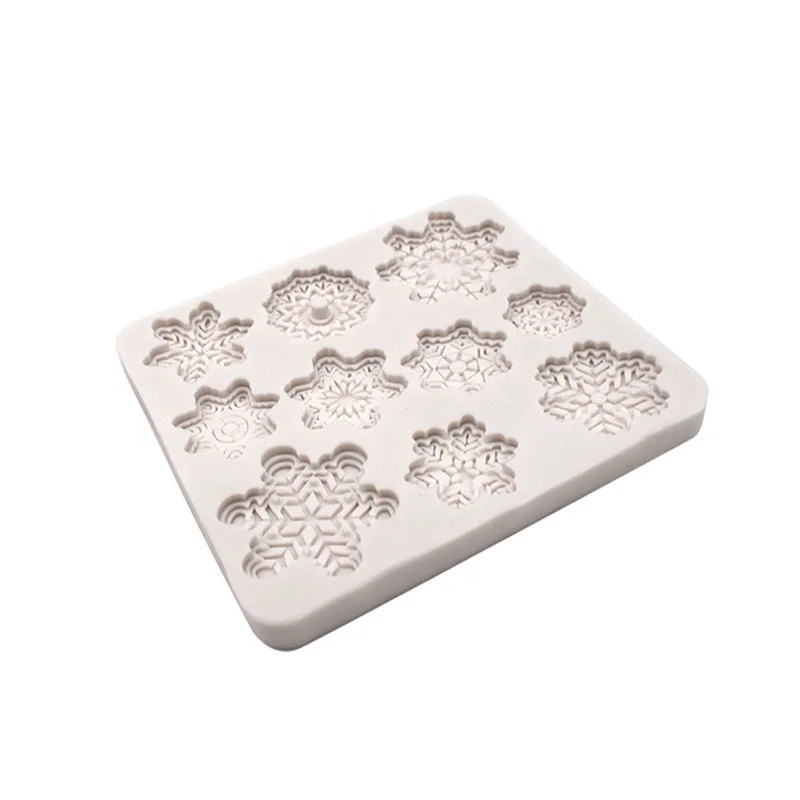 

Silicone Christmas Snow Fondant Cake Molds, White