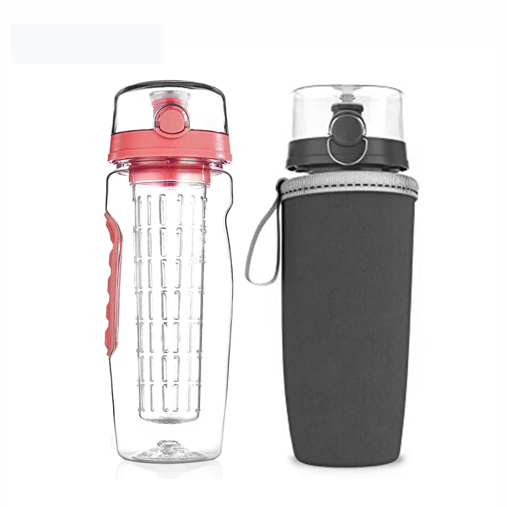 

Customized Eco-friendly Leakproof Foldable Plastic Sport Water Bottle fruit water bottle