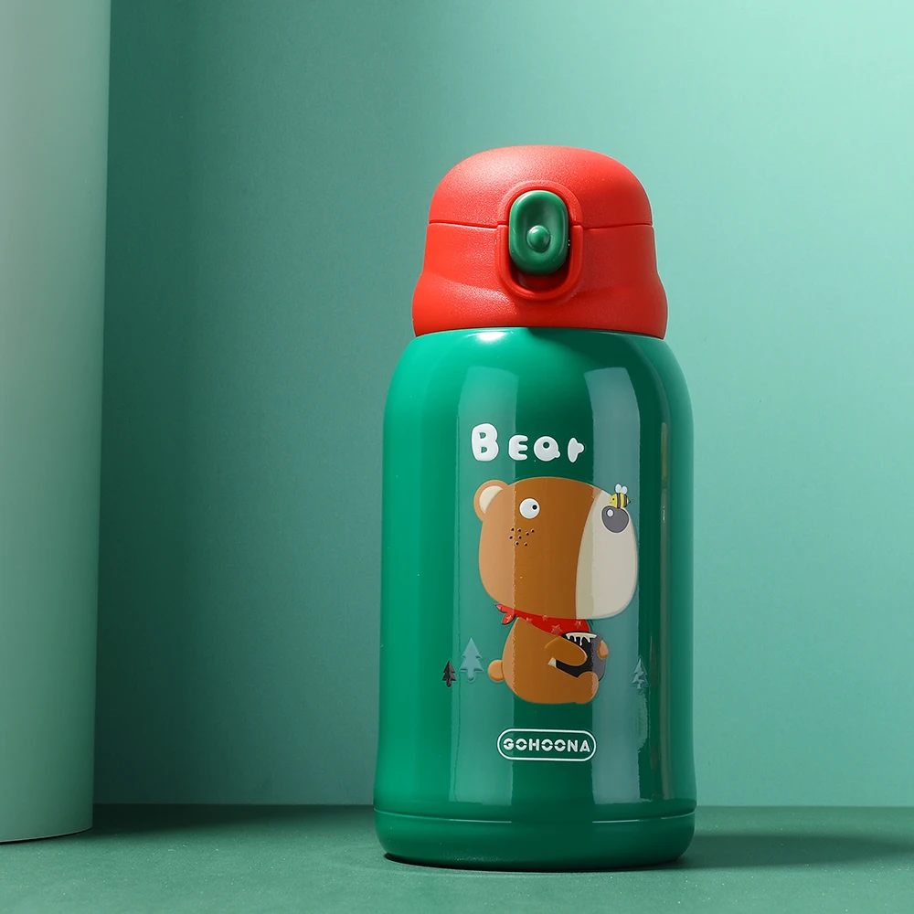 

Kids Stainless Steel Double Wall Water Bottles With Straw Lid Children