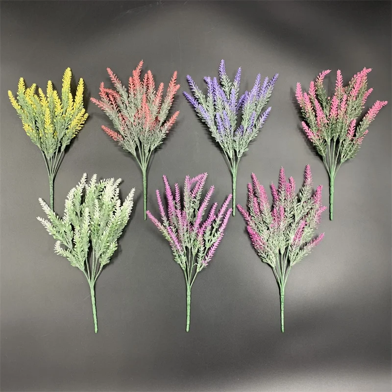 

QSLH-WL019 Artificial Lavender Flower Purple Silk Lavender For Home Decoration