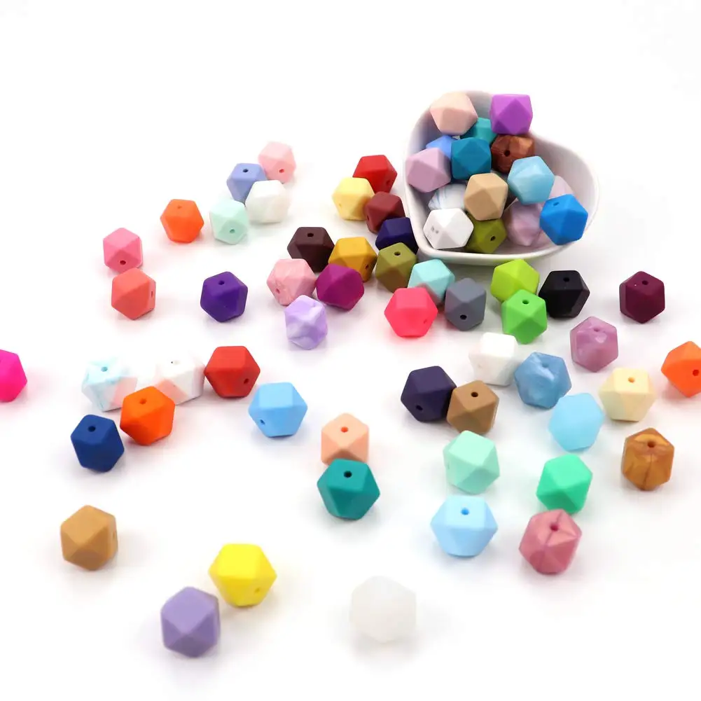 

Amazon Hot Sale cuentas de silicona  Baby Silicone Teething Beads Round Loose Bead for Mom DIY Necklace Chain Jewelry Making