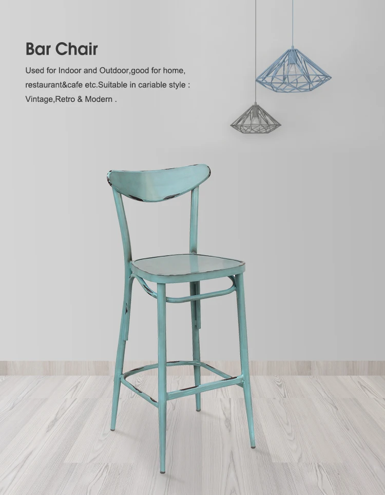 Beautiful Red High Back Bar Chair Industrial Modern Designer Metal