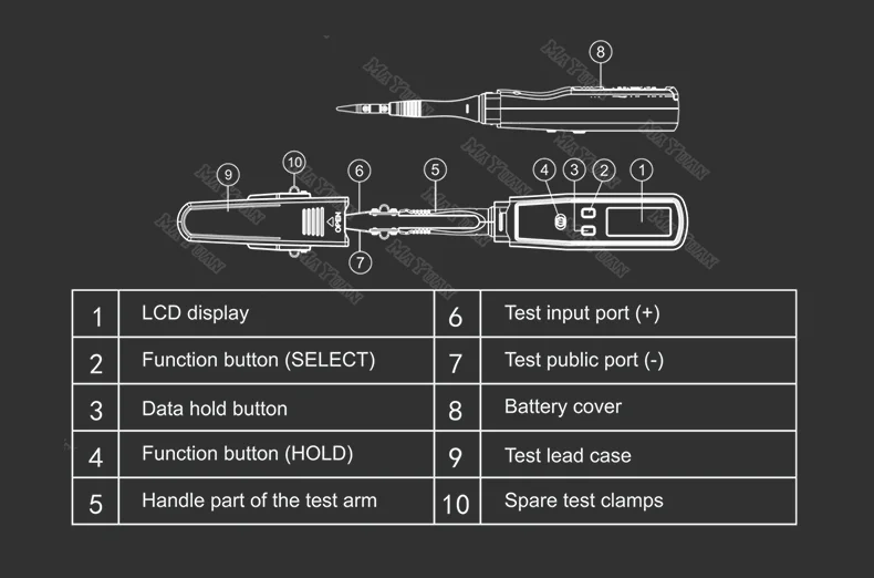 Unit Smd Multimeter Ut116 Series Auto Range Smart Smd Component Tester