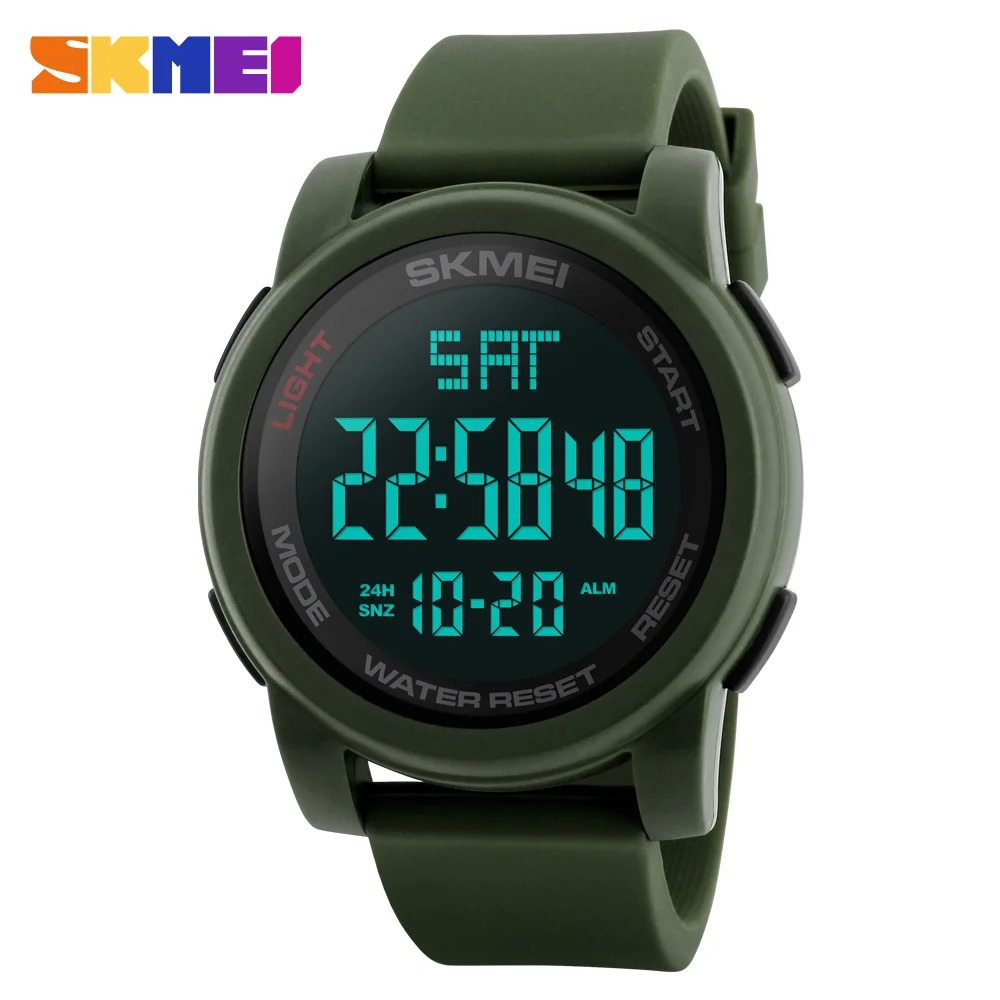 

Black Silica Gel band 50m waterproof digital running watch