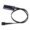 ACC-Th11302 1 To 5 4-Pin PWM CPU Fan HUB Cooling Splitter Adapter Braided Power Cable