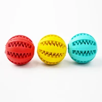 

Indestructible Rubber Pet Tooth Cleaning Ball Durable Dog Toothbrush Chew Toy For Aggressive Chewers