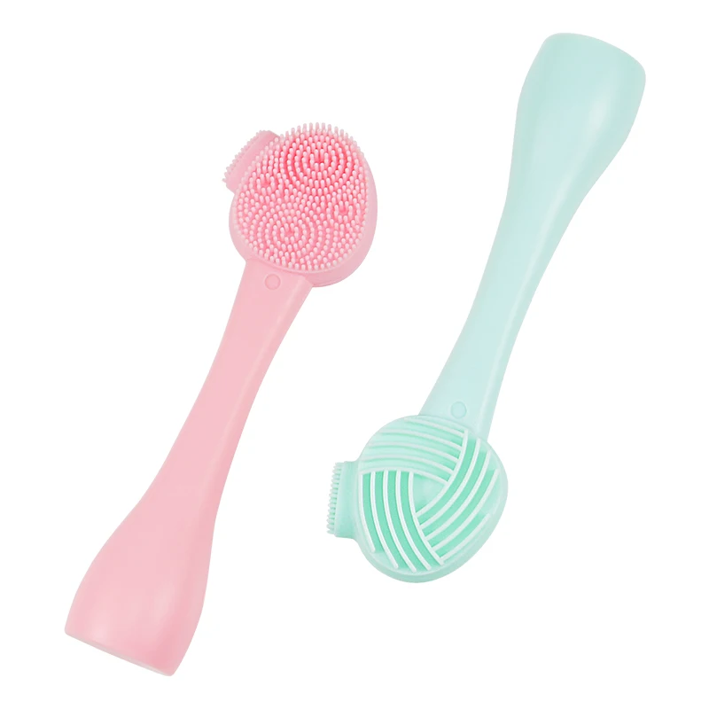 

New best selling amazon product Amazon Super Soft Silicone Face Brush Massager Scrubber, Mint green/pastel pink/mint green+white/pastel pink+white