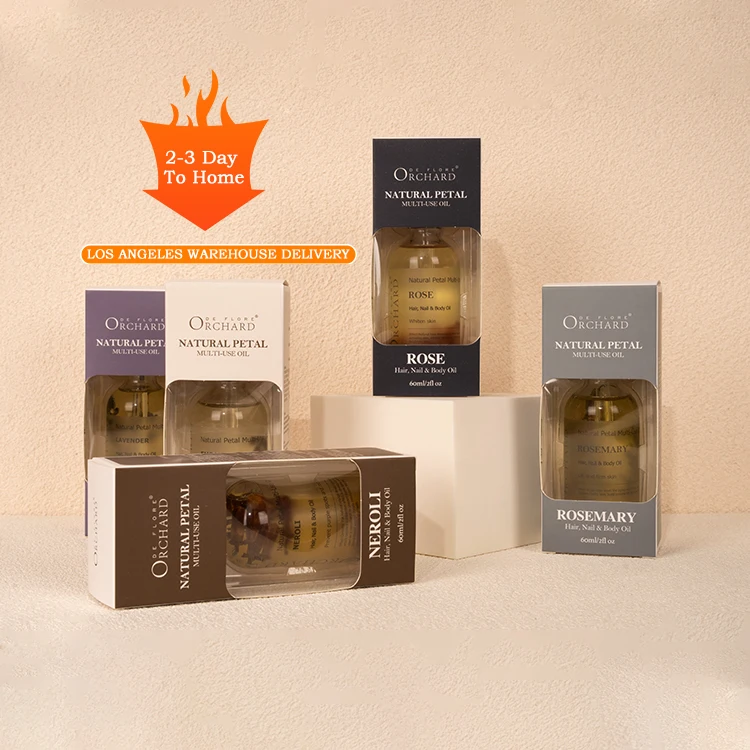 

60ml 120ml Natural Essential Oil rose/Lavender/Eucalyptus/Bamboo green/Rosemary Multi Use Oil for Face Body and Hair