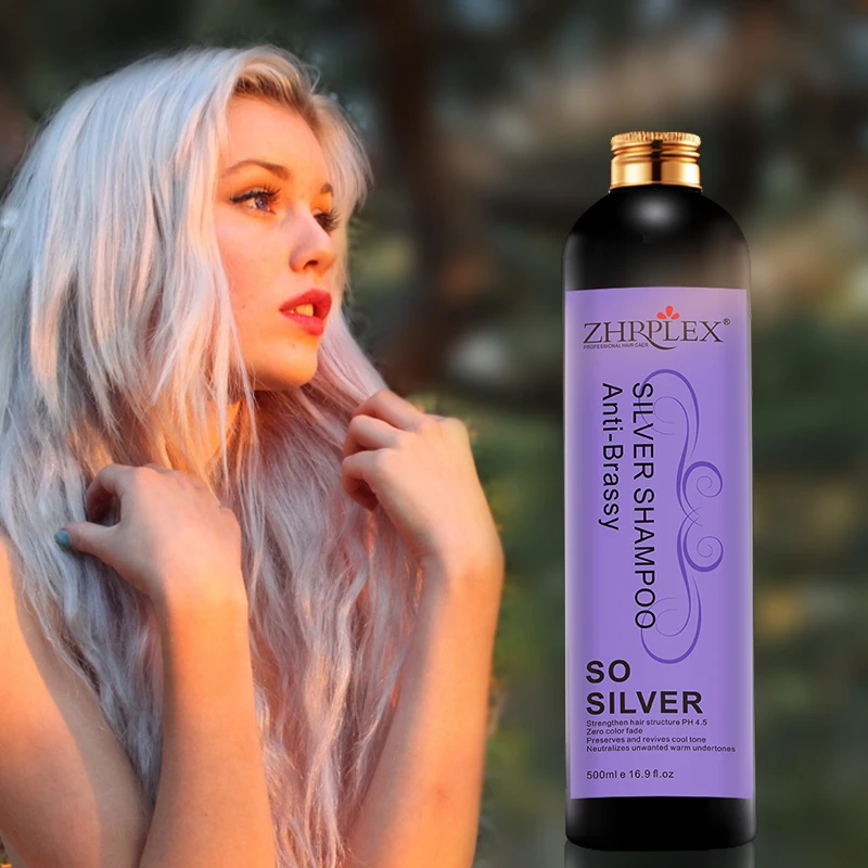 

Anti brassy silver shampoo hair dye washing high quality new formula hair cleansing, Purple