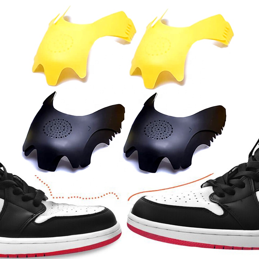 

Shoe Crease Protector Against Anti-Wrinkle Crease Preventer Plastic For Anti Shoe Toe Box Crease Shoe Trees Universal Toe Box, Black/yellow/custom colors