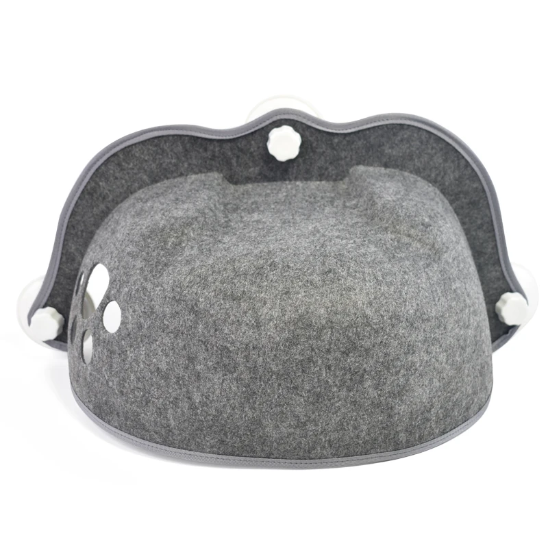 

100% polyester Premium Shaped Felt Cat Cave/Bed/House Customized Polyester Felt Warm Cat Cave, Light grey