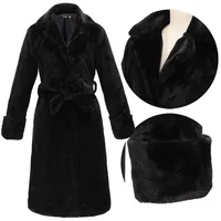 

Women's Faux Fur Warm Winter Coat rex rabbit fur Parka Overcoat Long Jacket S-3xl