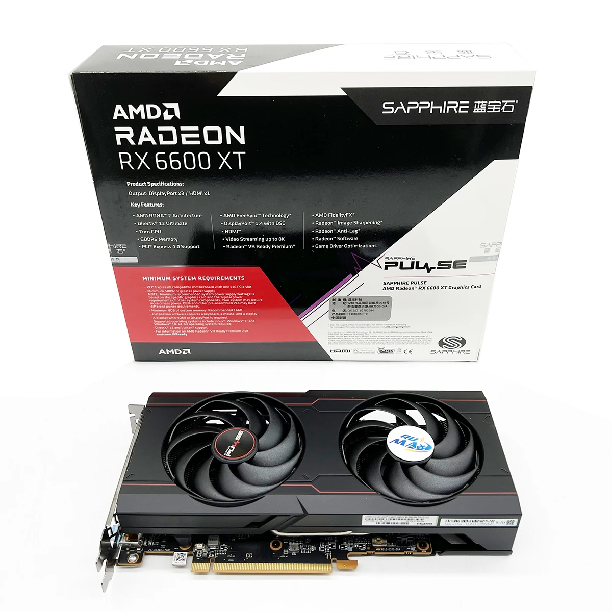 

Sapphire Rtx Graphic Card Rx 6600 Xt 128Bit Rx 6600 Gaming Graphics Card 2593Mhz 8Gb 6600Xt