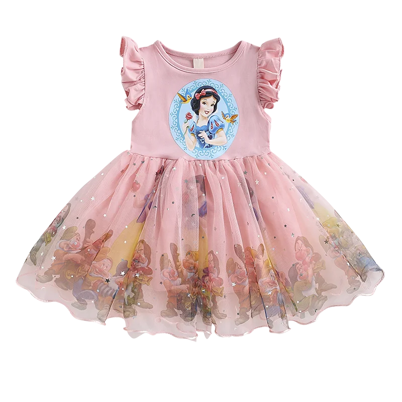 

2021 summer casual ruffles tulle wedding birthday party dresses princess dress for girls 5-13, Accept customized