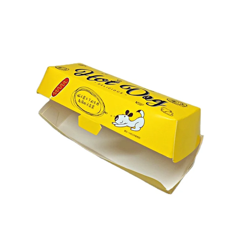 

Snack Box Packaging Takeout Box Hotdog/burger/sandwich Paper Kraft Paper UV Coating Varnishing Embossing Stamping Accept Food