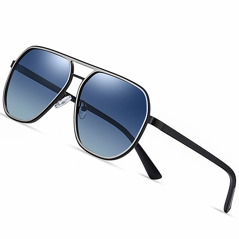 

Brand Designer Double Bridge Oversized Sunglasses 2020 Fashion Shades Uv400 Sun Glasses with Metal TR90 Frame