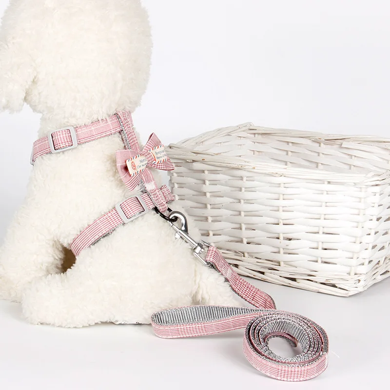 

High Quality New Dog Harness and Leash Pet Harness Set For Walking Dog, Black, red, blue, can be customized
