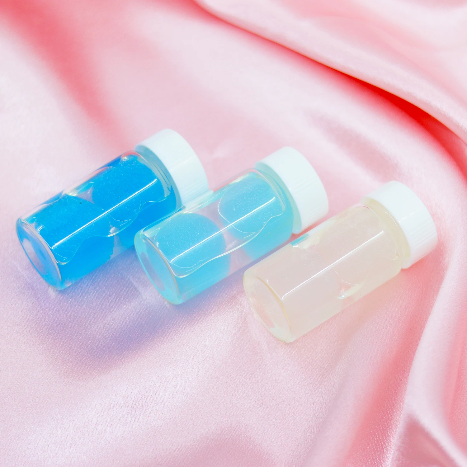Private Label Reusable Eyelash Glue Remover Eye Lashes Tool Tweezers Cleaner With Sponge Ball Colorful