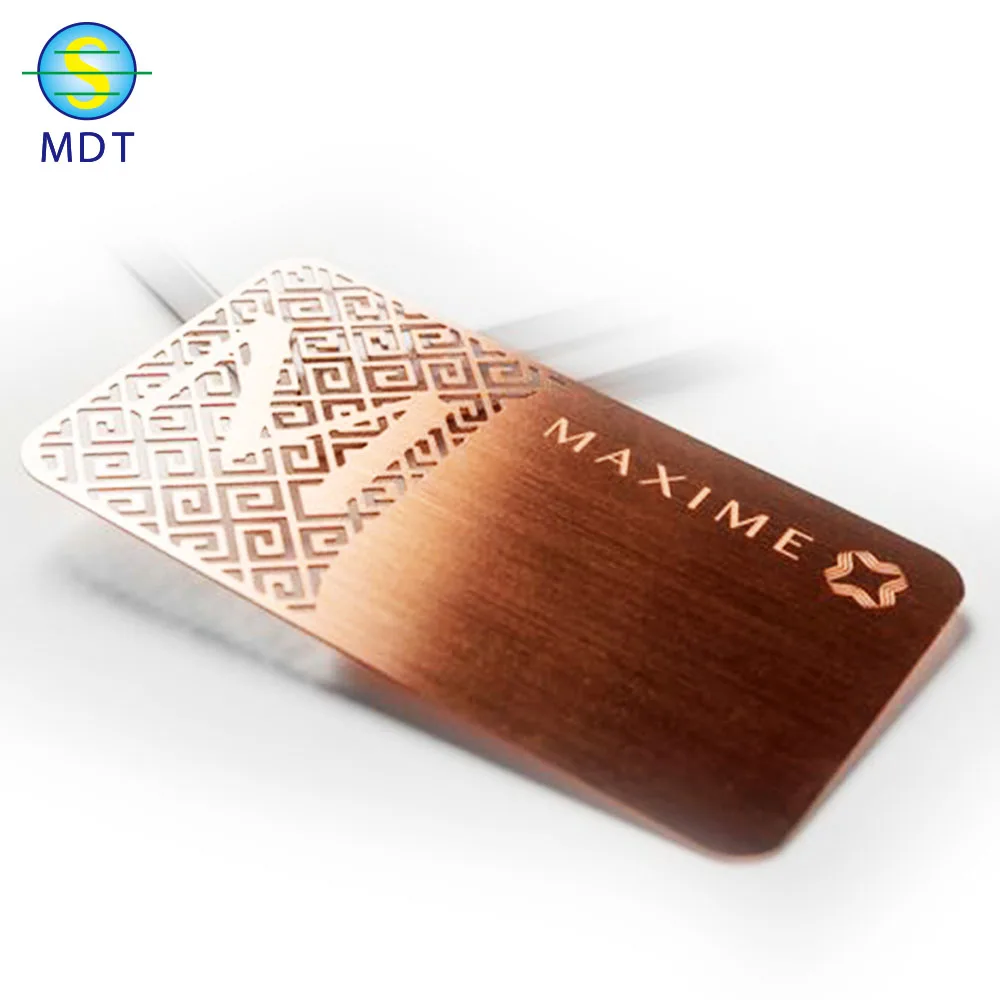 

Mdt Metal business cards printing metal logo making factory