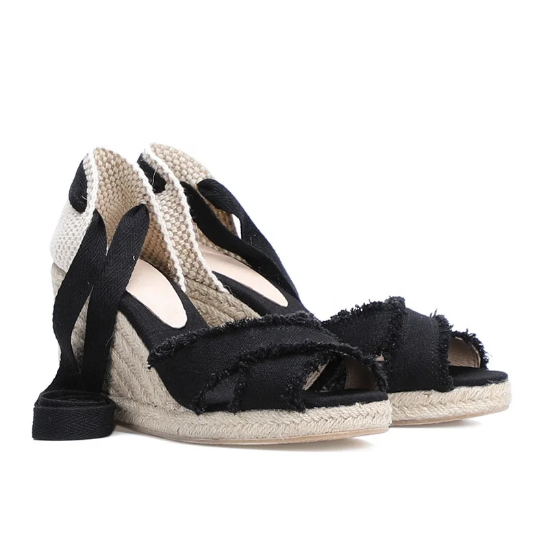 

Ladies Espadrille Wedges Heel Sandals Women Wedge Sandals 2022, Different colors and support to customized