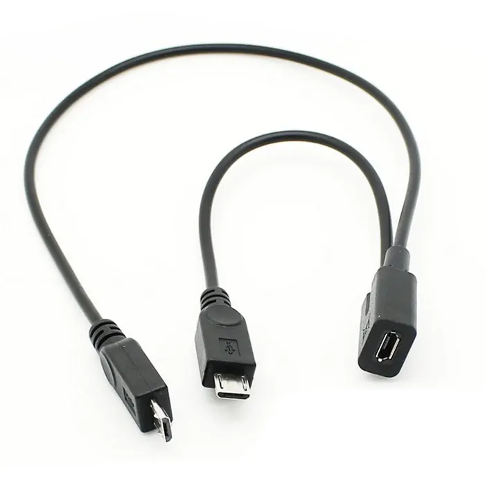 

USB Cable Micro USB Splitter charge cable Micro female to Dual male for all brands Mobile phone