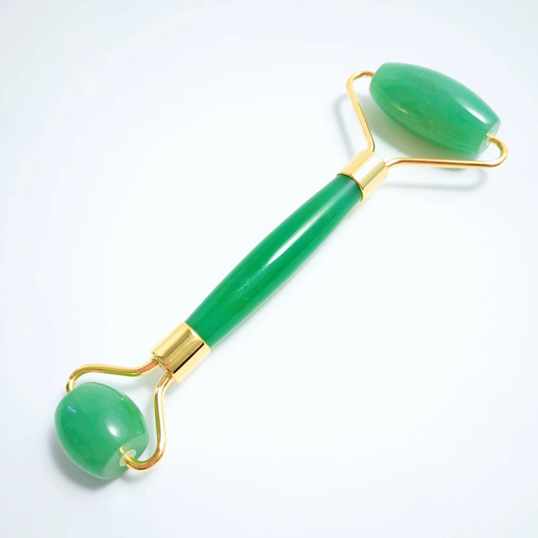 

Natural Green aventurine Facial Jade Stone Roller Massage Tool Face Massager