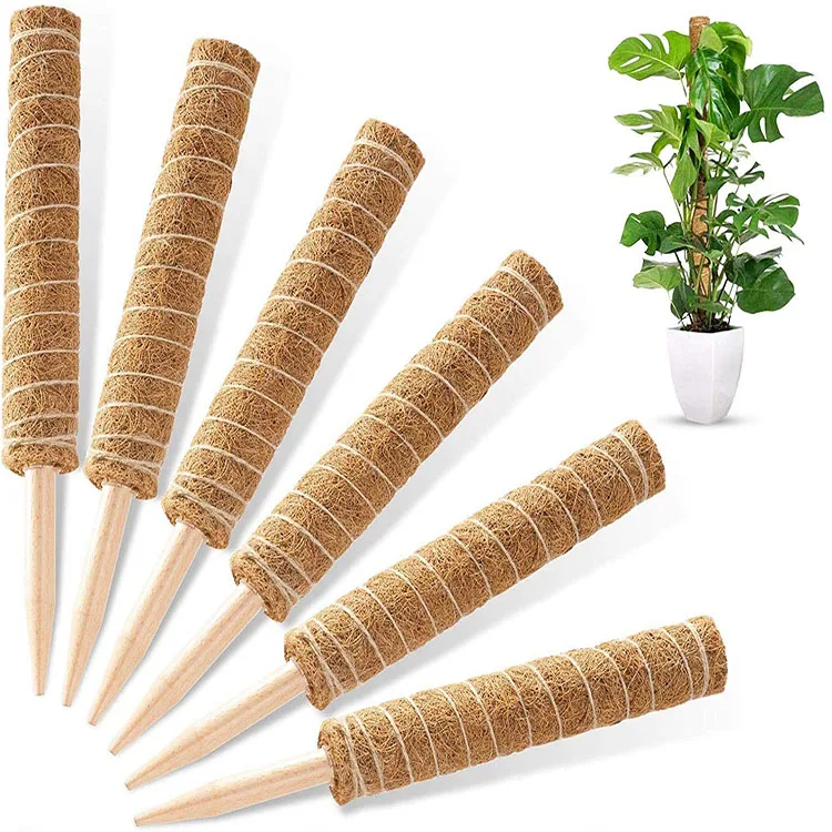 

plant climbing coir totem pole safe gardening coconut palm sticks moss poles climbing plants vines creepers garden stick, Brown plant growing support kit