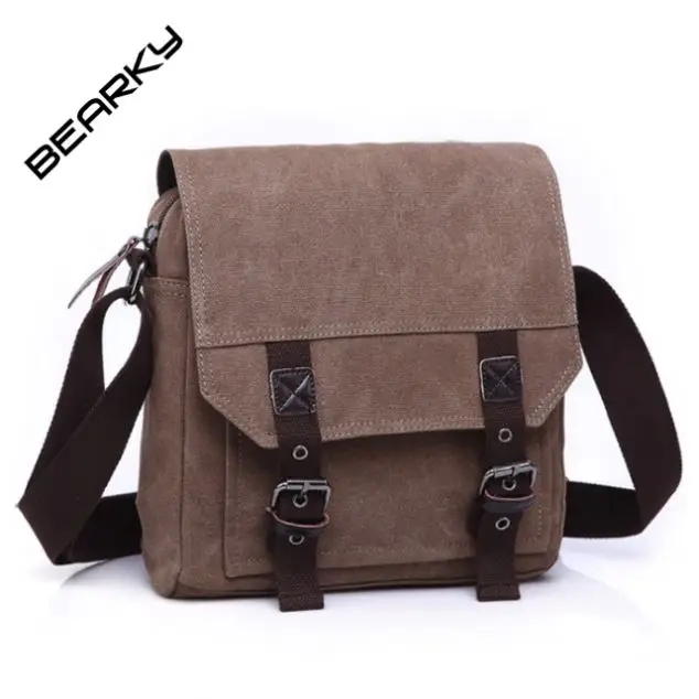 

Mens Canvas Black Laptop Brown Leather Cute Vintage New Hot Wholesale Custom Oem Large Crossbody Sling Bag, Black navy green or customized